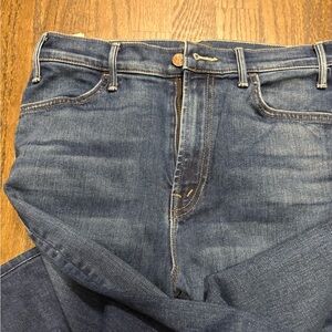 MOTHER Relaxed Blue Jeans with Vintage Fading